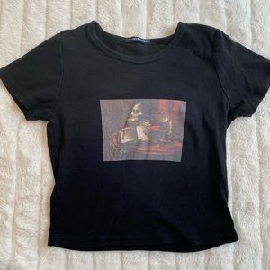 brandy melville skull tee